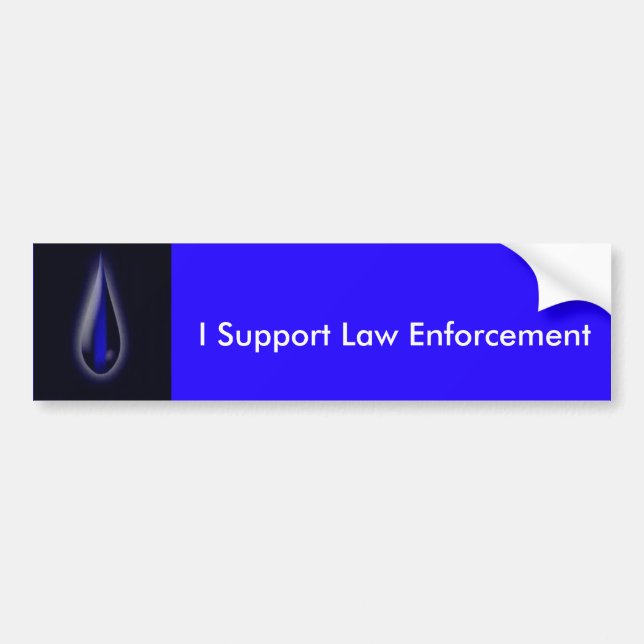 Show your support for Law Enforcement Bumper Sticker (Front)