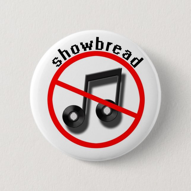 showbread (band) 2 inch round button (Front)