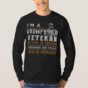 Showcase Humour & Valour with Grumpy Old Veteran T T-Shirt