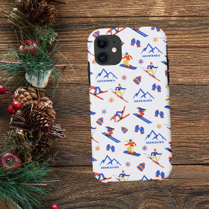 Showdown Mountain Montana Ski Snowboard Pattern iPhone 11 Case