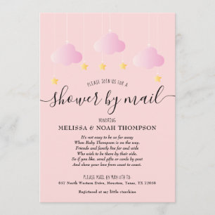 Shower By Mail Long Distance Pink Baby Girl Invitation