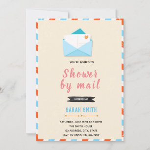 Shower by mail theme party invitation
