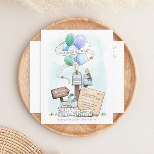 Shower By Mail Virtual Baby Shower Balloon Mailbox Invitation Postcard