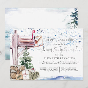 Shower by Mail Winter Christmas Baby Shower Invitation