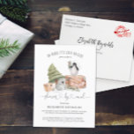 Shower by Mail | Winter Christmas Baby Shower Invitation Postcard<br><div class="desc">A baby shower by mail invitation perfect for those that live a long distance from loved ones. Winter has snuck up on us. And if you’re planning a baby shower for yourself or a loved one, why not utilize the season as inspiration. Invite your guests to your baby shower in...</div>