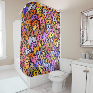 Shower Curtain - 024 - Cats