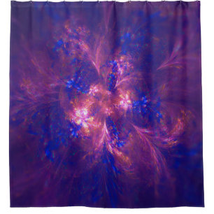Shower Curtain Abstract Blue And Purple Shape
