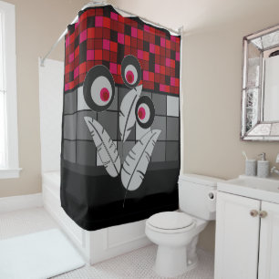 Shower Curtain Abstract patchwork quilting quilt r