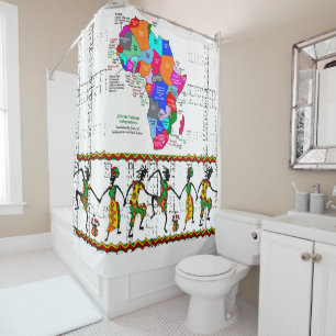 Shower Curtain African