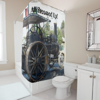 Shower Curtain - All Steamed Up Traction Engine