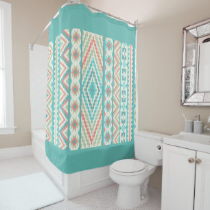 Shower Curtain/Aztec Tribal Pattern
