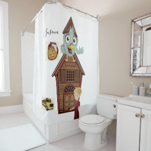 Shower Curtain Back to School Teacher Bus