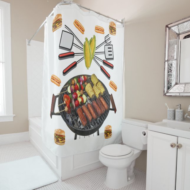 Shower Curtain Barbecue (In Situ)