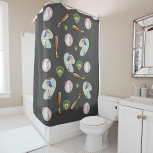 Shower Curtain Baseball