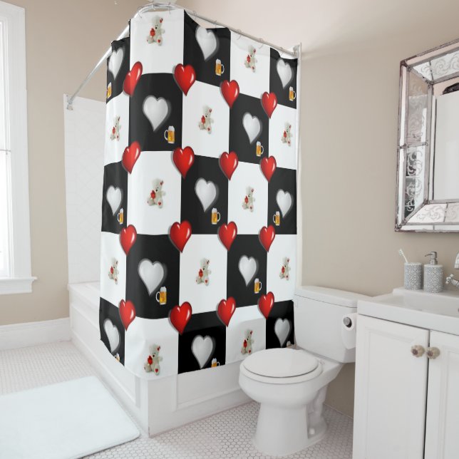 Shower Curtain Beer (In Situ)