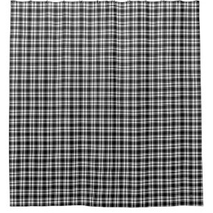 Shower Curtain Black Plaid HAMbyWG