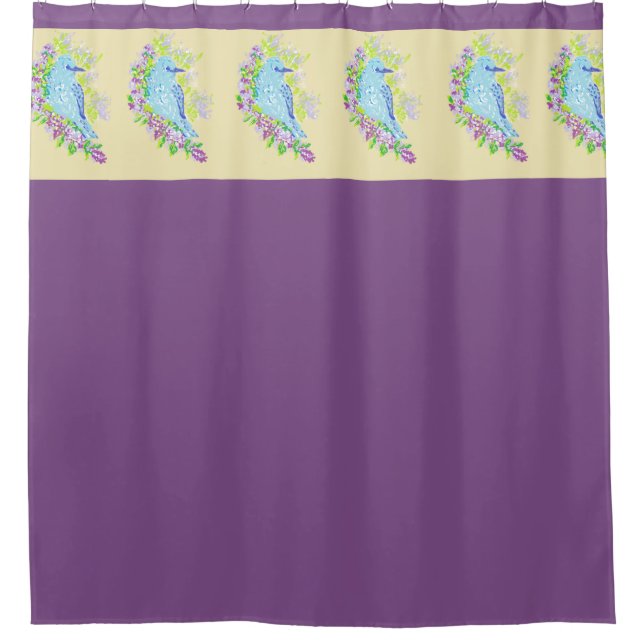 Shower Curtain / Blue Birds (Front)