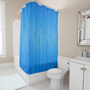 Shower Curtain Blue Fence