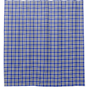 Shower Curtain Blue Green Plaid HAMbyWG