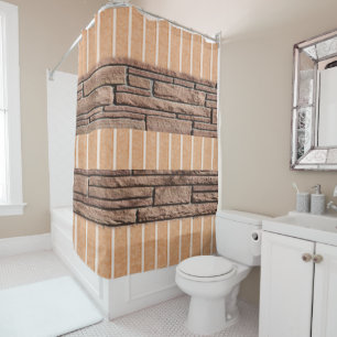 Shower Curtain Brick