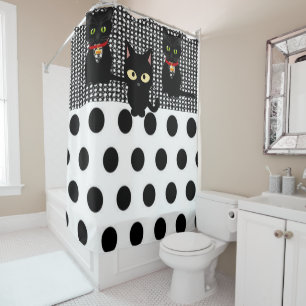 Shower Curtain Cat