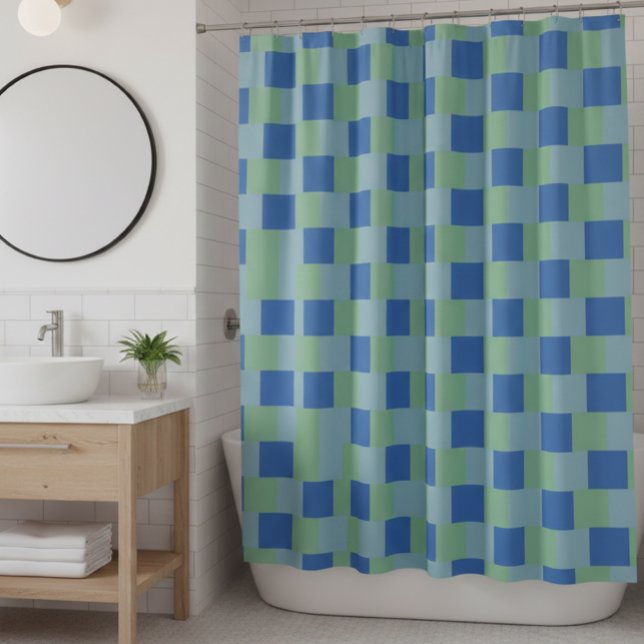 Shower curtain, checkered, colorful, design (Creator Uploaded)