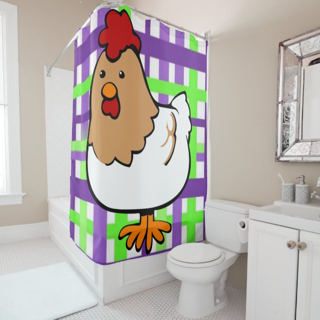 Shower Curtain Chicken (In Situ)