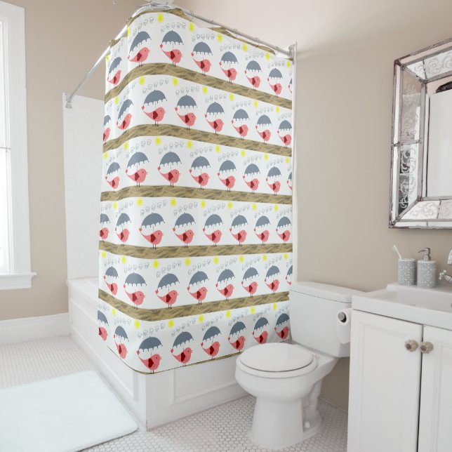 Shower Curtain Children's Birds (In Situ)
