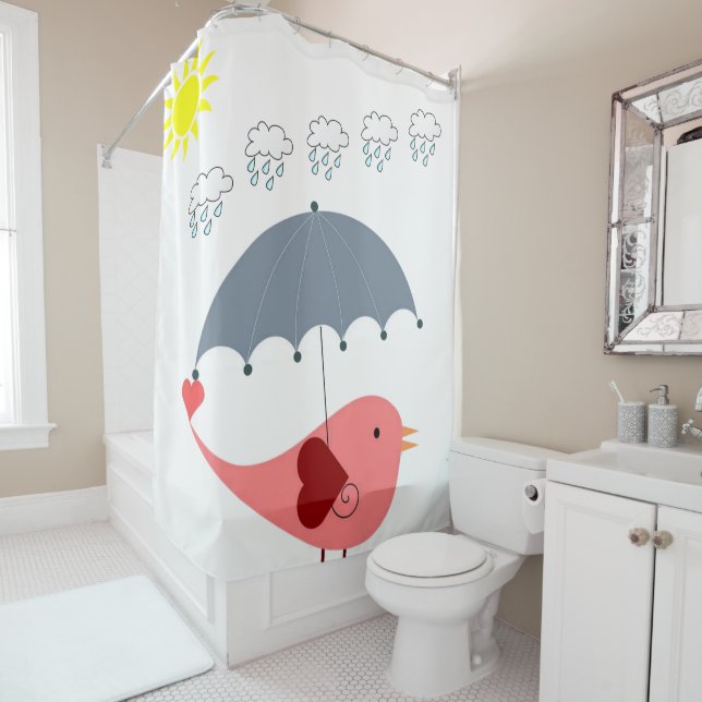 Shower Curtain Children's Birds (In Situ)