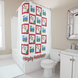 Shower curtain Christmas