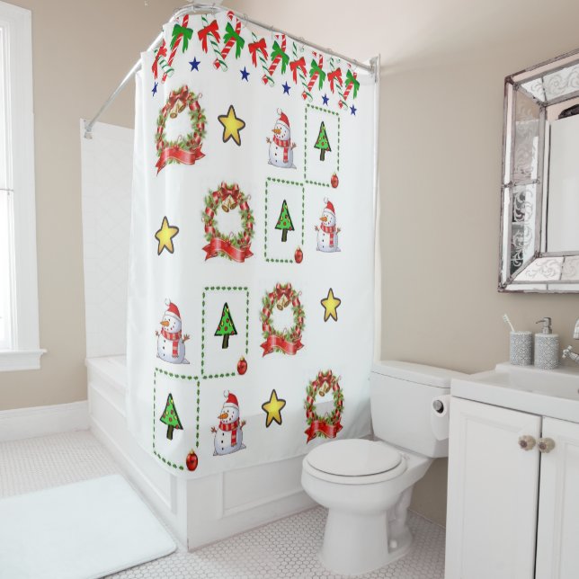Shower curtain Christmas (In Situ)