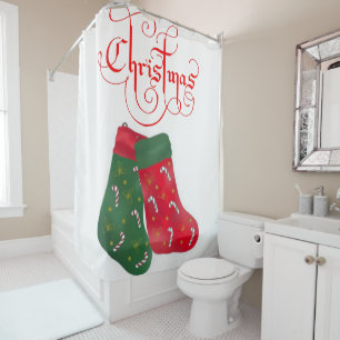 Shower curtain Christmas