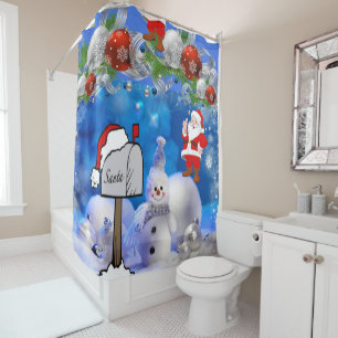 Shower Curtain Christmas