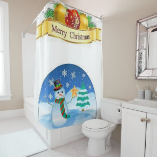 Shower curtain Christmas