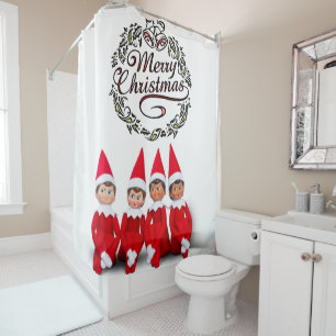 Shower curtain Christmas