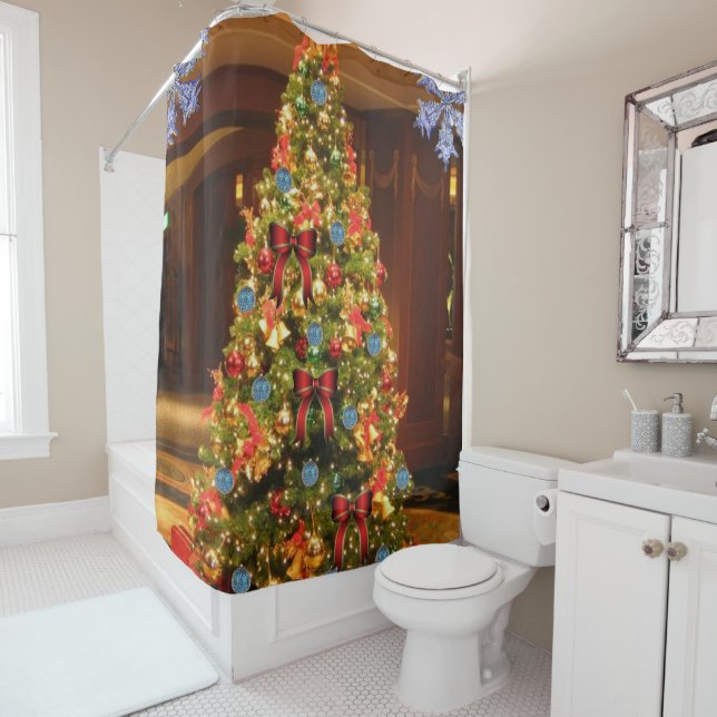Shower Curtain Christmas Tree (In Situ)