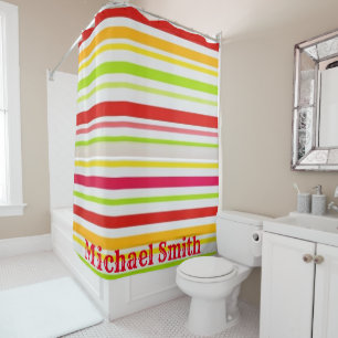 Shower Curtain Colourful Stripe