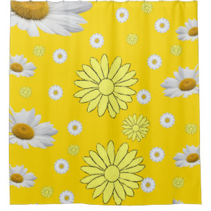 Shower curtain daisy