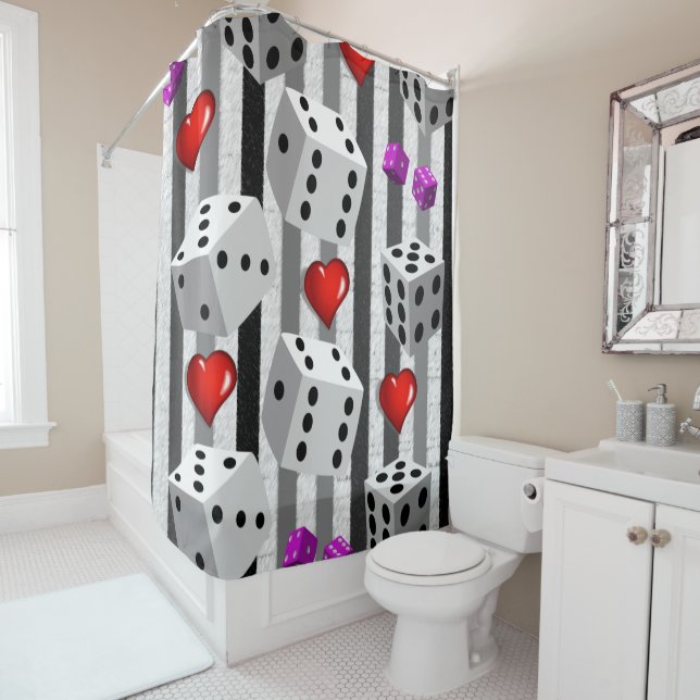 Shower curtain Dice (In Situ)