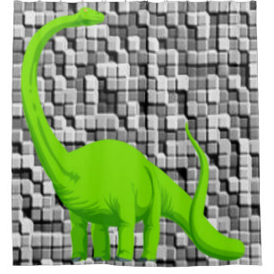 Shower curtain dinosaurs