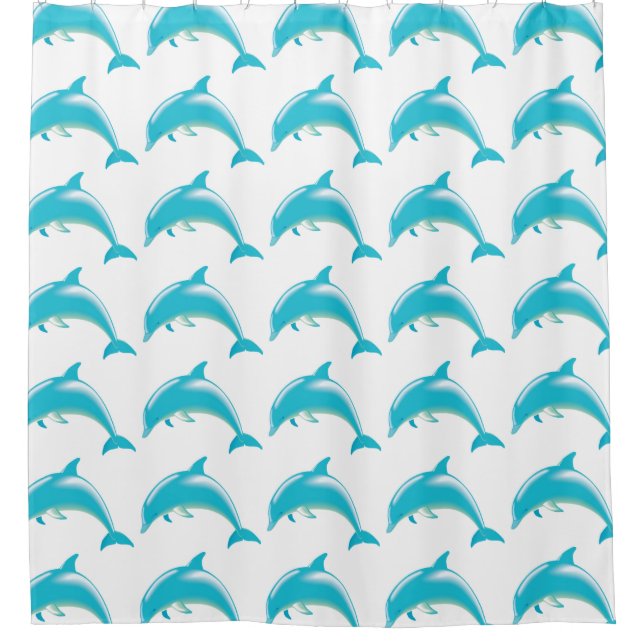 Shower Curtain/Dolphins (Front)