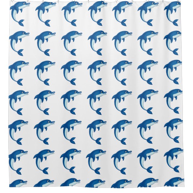 Shower Curtain/Dolphins (Front)