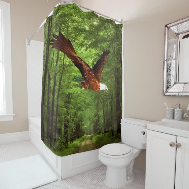 Shower Curtain Eagle (In Situ)