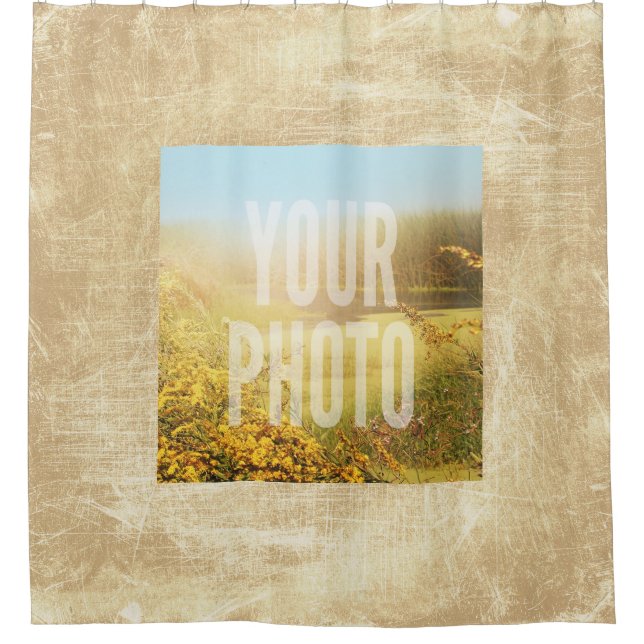 Shower Curtain Fit Template Antique BG (Front)