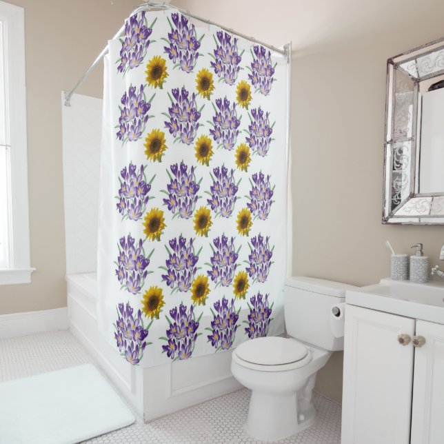 Shower curtain floral (In Situ)