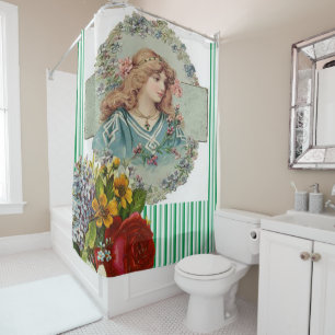 Shower Curtain Floral Victorian