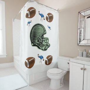 Shower curtain football sports