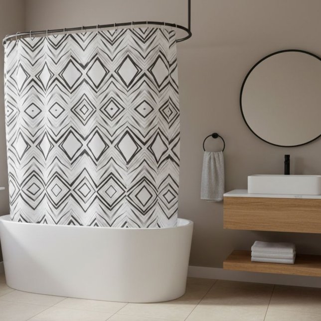 Shower curtain for contemporary bathroom (Creator Uploaded)