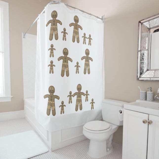 Shower Curtain Gingerbread Man (In Situ)