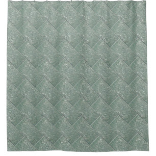 Shower Curtain green water look